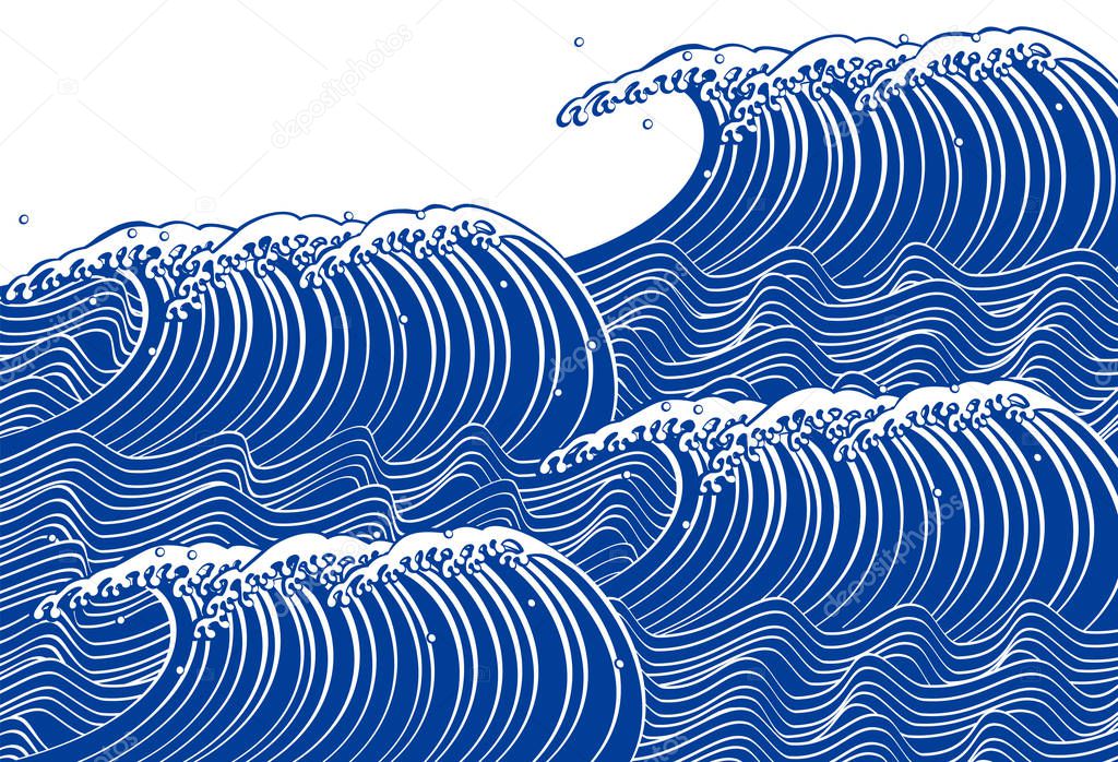 Blue Wave. Japanese style
