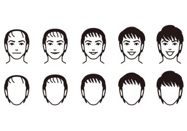 Erkeklerin saç. Saç inceltme. 