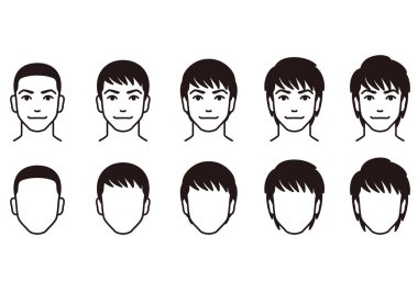 Saç modeli erkek. Birim türü