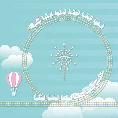 Eğlence Parkı oyun alanı ekipmanı. Roller coaster 