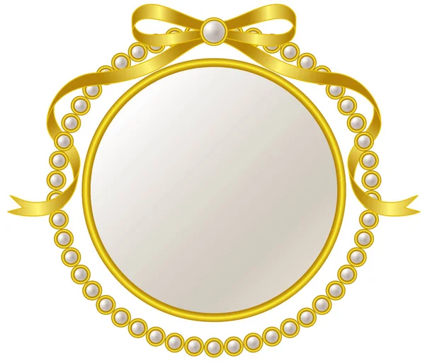 Çerçeve ve altın inci şerit 