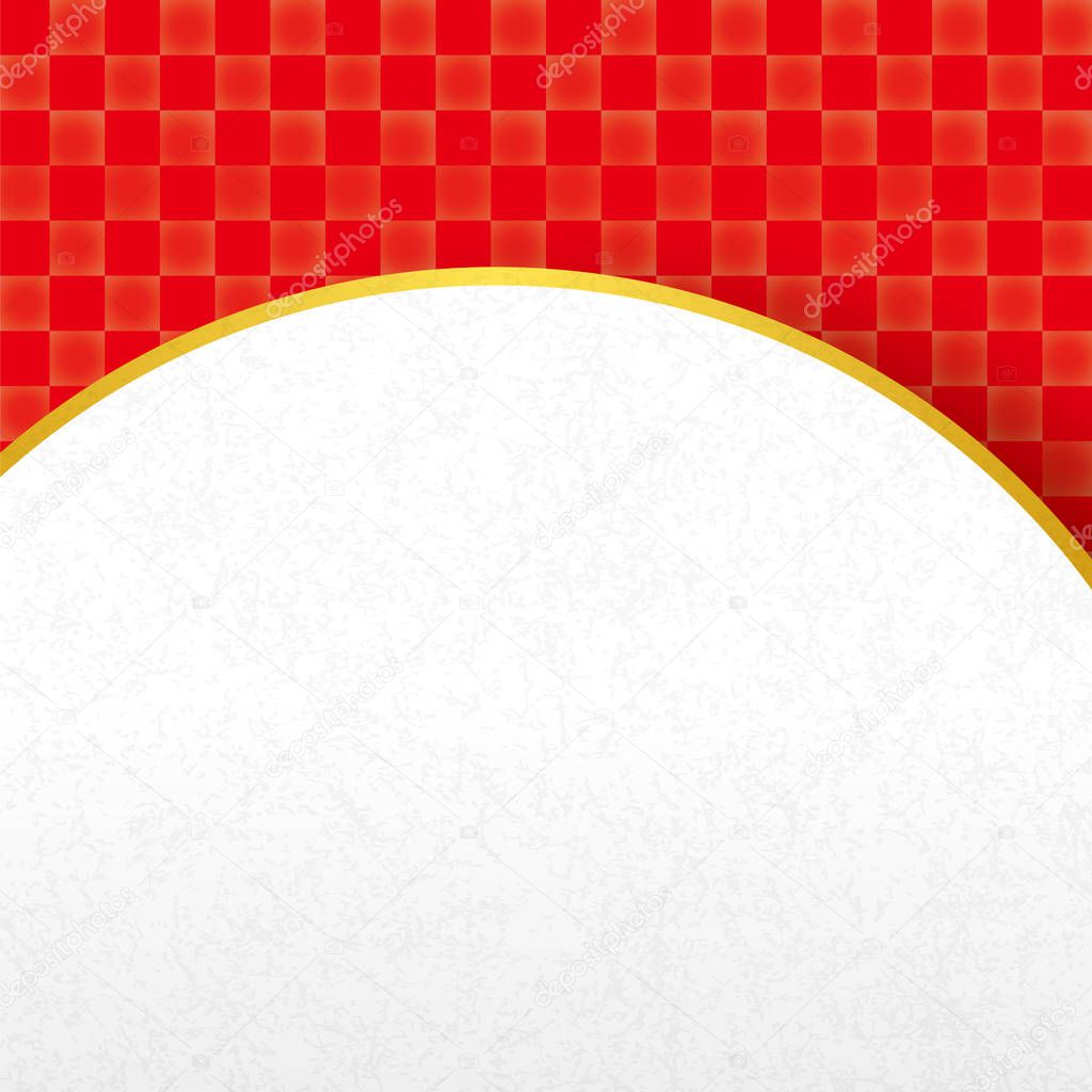 Japanese background material. Round. Vector illustration.