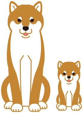 Üst ve alt Japon köpek 