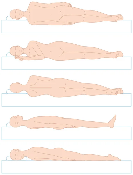 Posture de sommeil Corps humain — Image vectorielle