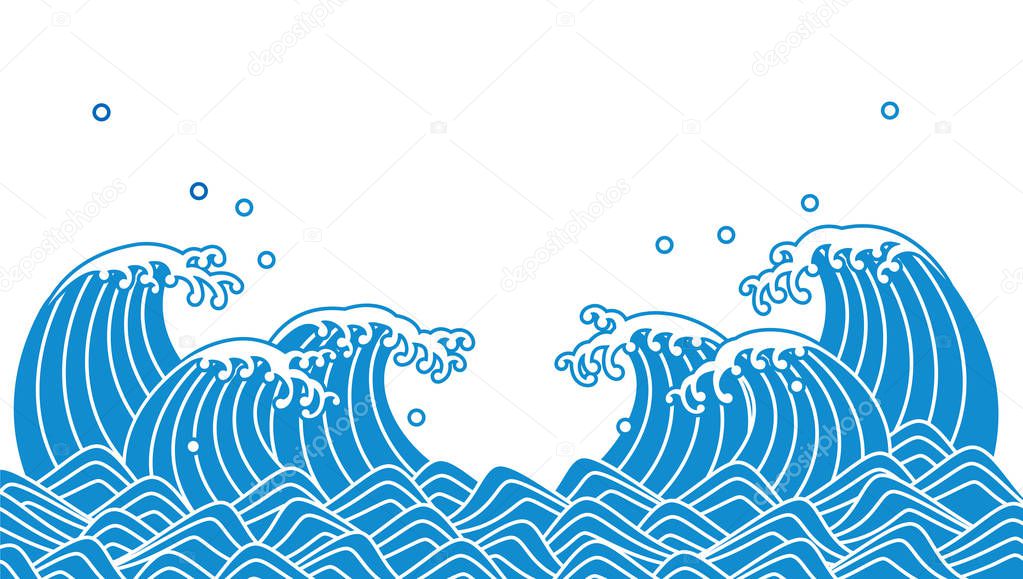 Japanese wave of blue wave