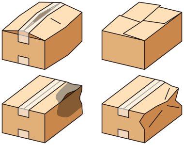 Karton kutu. Kötü ambalaj.