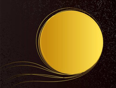 Siyah ve altın çerçeve. Altın iplik.