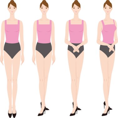 yüksek bir heel.front giyen kadın.