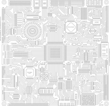 Yönetim Kurulu ve elektronik devre resim çizimi