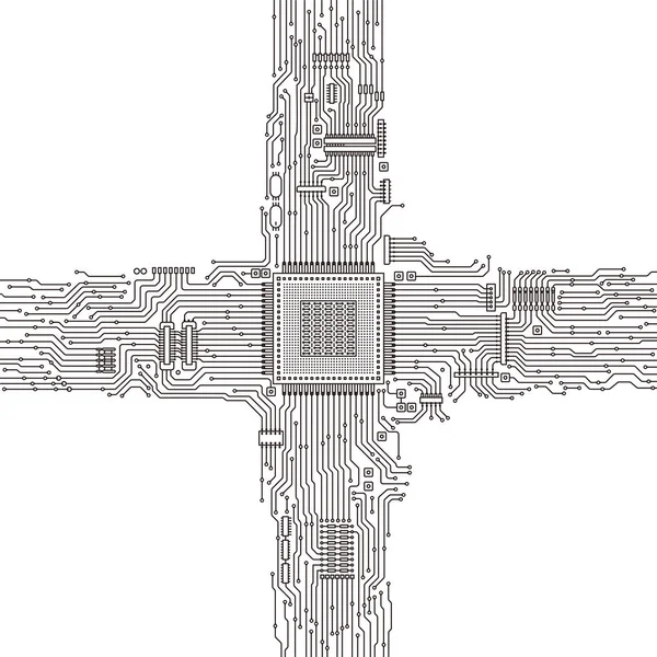 集積回路のイメージ — ストックベクタ