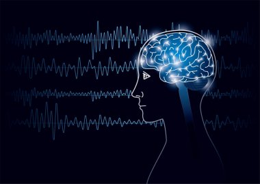 İnsanlar ve electroencephalograms görüntüleri