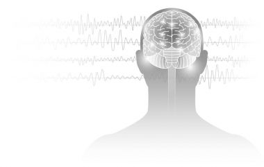 Images of humans and electroencephalograms clipart