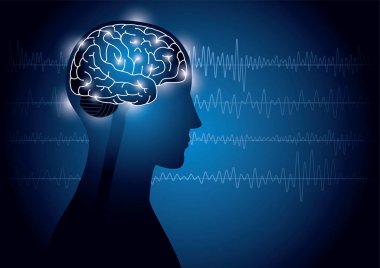 Images of humans and electroencephalograms clipart