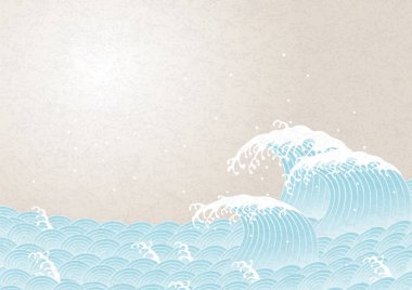 Dalga. Japon tarzı desen.