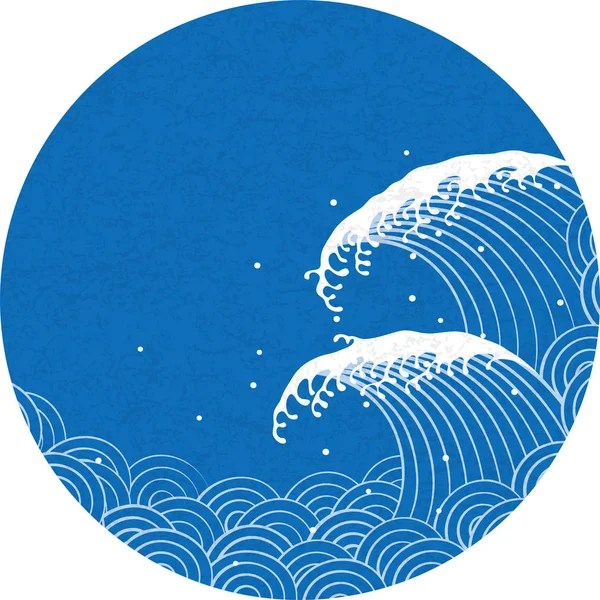 Dalga. Japon tarzı desen.