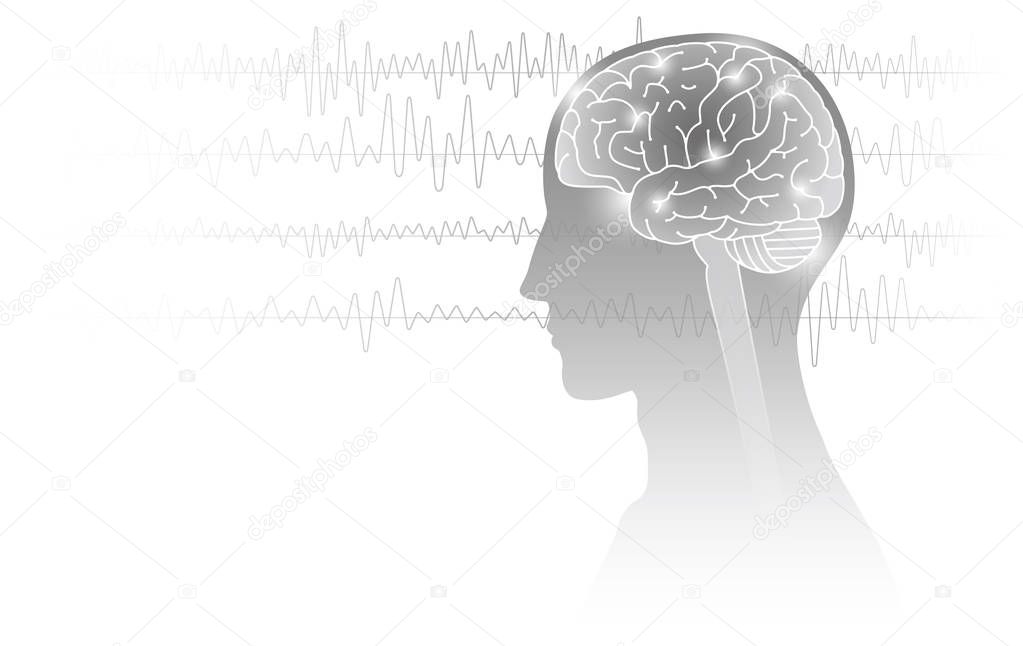 Images of humans and electroencephalograms