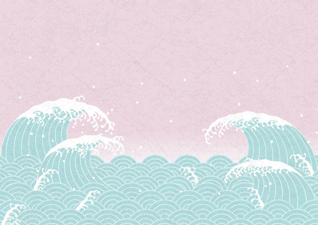 wave. pattern of Japanese style.