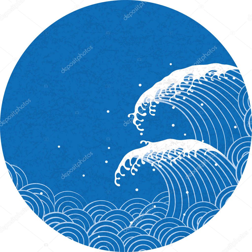 wave. pattern of Japanese style.