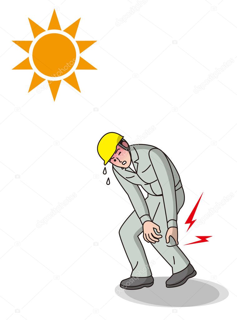 Worker of heat stroke