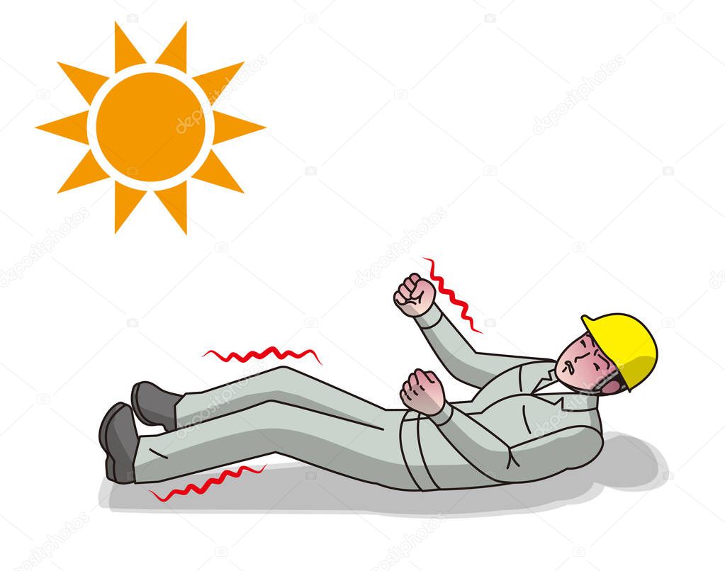 Worker of heat stroke