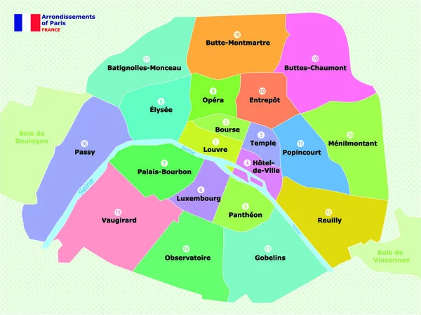 ville de paris plan des arrondissements