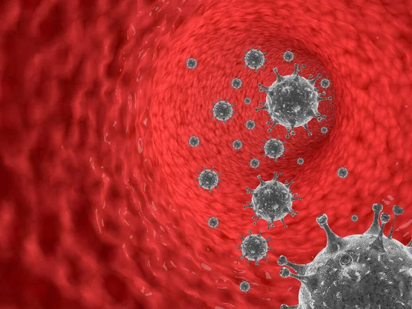 Coronavirus Cell Isolerad Svart Bakgrund — Stockfoto