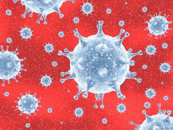 coronavirus cell isolated on black background
