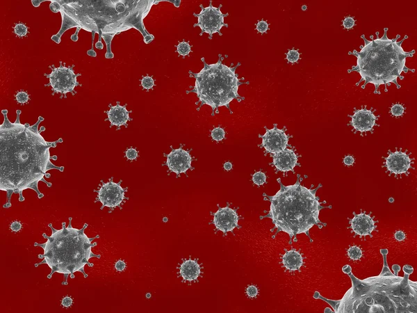 Coronavirus Cells Dangerous Flu — Stock Photo, Image