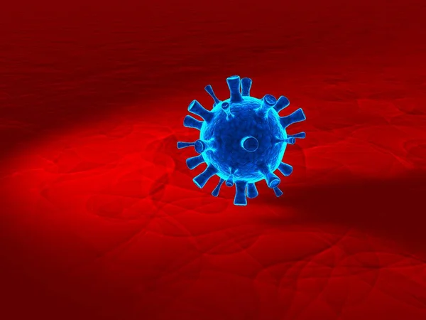 Cellula Coronavirus Pericolosa Rendering — Foto Stock