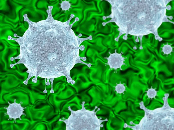 Coronavirus Cells Rendering — Stock Photo, Image