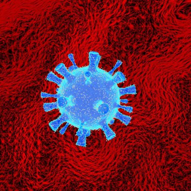Coronavirus bakterisi - 3D oluşturma
