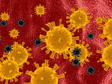 Coronavirus hücresi - 3D görüntüleme