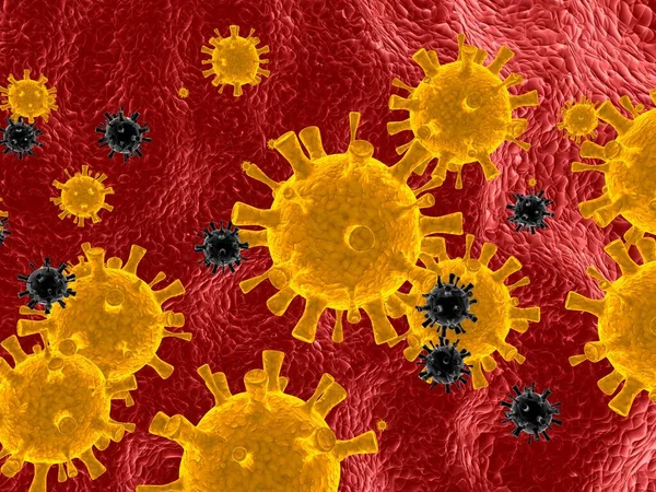 Coronavirus Cell Rendering — Stock Photo, Image