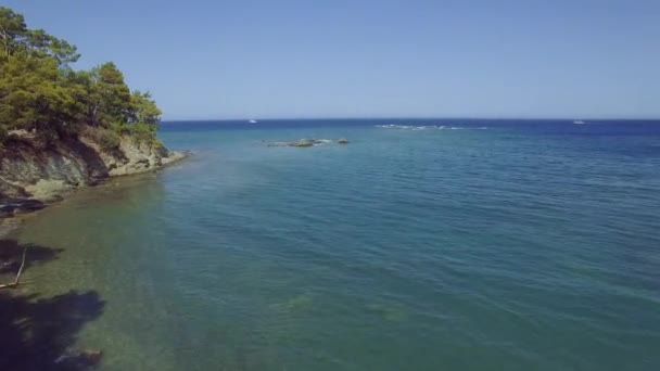 Aerial Drone Footage of Mediterranean Sea — Stock Video