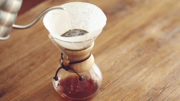 Alternatif bir yöntem ile özel kahve hazırlama — Stok video