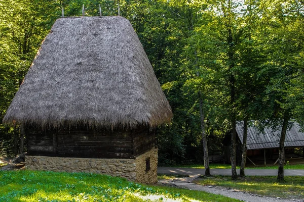 Традиционный сельский дом в Румынии — стоковое фото
