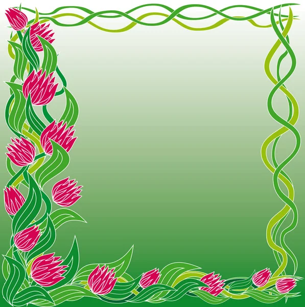 Hintergrund Blumen grün — Stockvektor