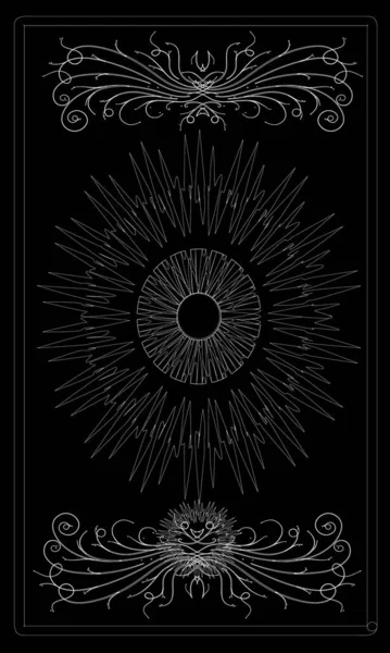 Tarot kartları - arka tasarım, her şeyi gören göz.