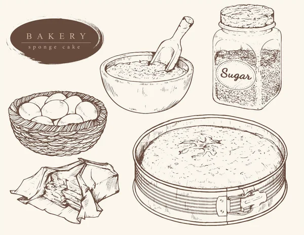 Tatlı ekmek - sünger kek için malzemeler