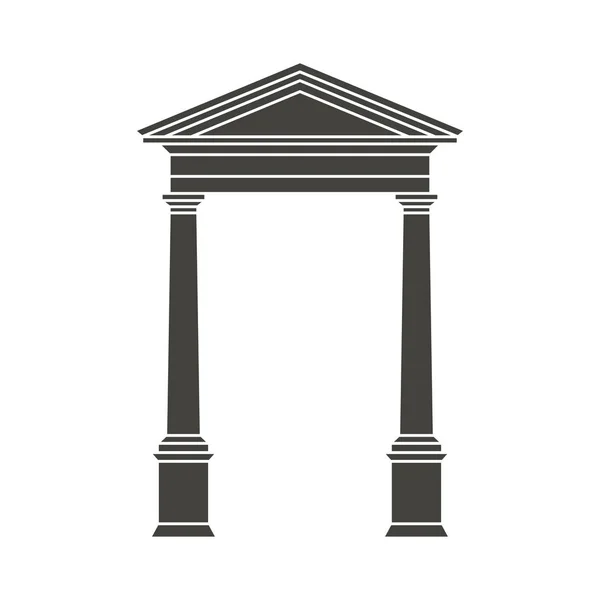 Silueta de columna antigua — Archivo Imágenes Vectoriales