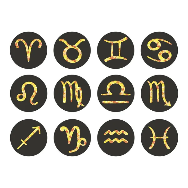Conjunto de iconos del zodiaco — Vector de stock