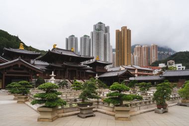 Chi Lin Nunnery gökdelenler ile