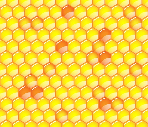 Honeycomb sömlös bakgrund — Stock vektor