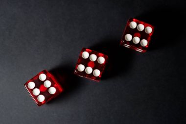 Red Sic Bo gambling  dice clipart
