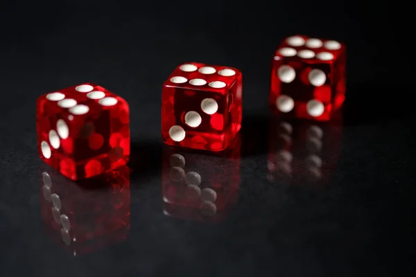 Red Sic Bo gambling  dice — Stock Photo, Image