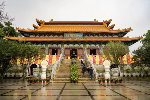 Po Lin manastır Ana Salon — Stok fotoğraf