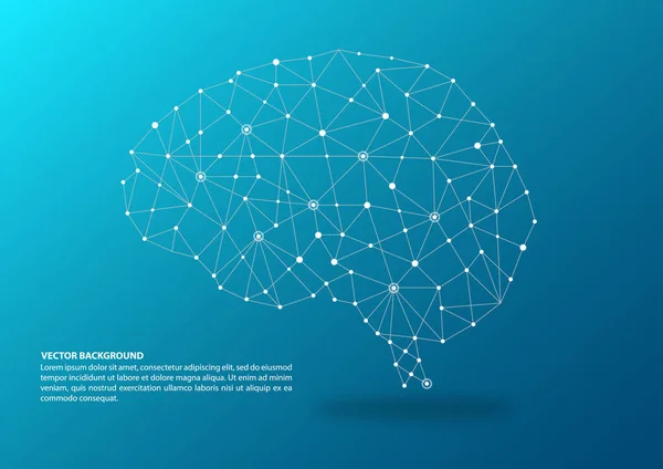 Ilustração do conceito de mapeamento cerebral — Vetor de Stock