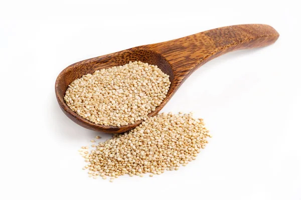 Bio Quinoa semena s bílým pozadím — Stock fotografie