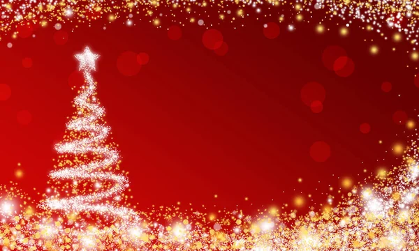 Işıltı Noel ağacı ile kırmızı Noel duvar kağıdı