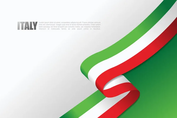 Italiano Bandera Vector Fondo Concepto — Archivo Imágenes Vectoriales